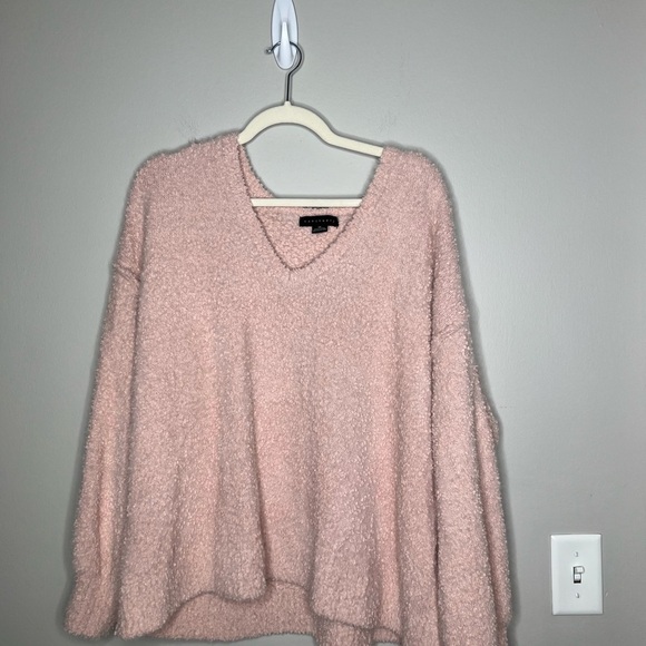 Sanctuary Teddy Fleece Sweater in Pink - Picture 2 of 7